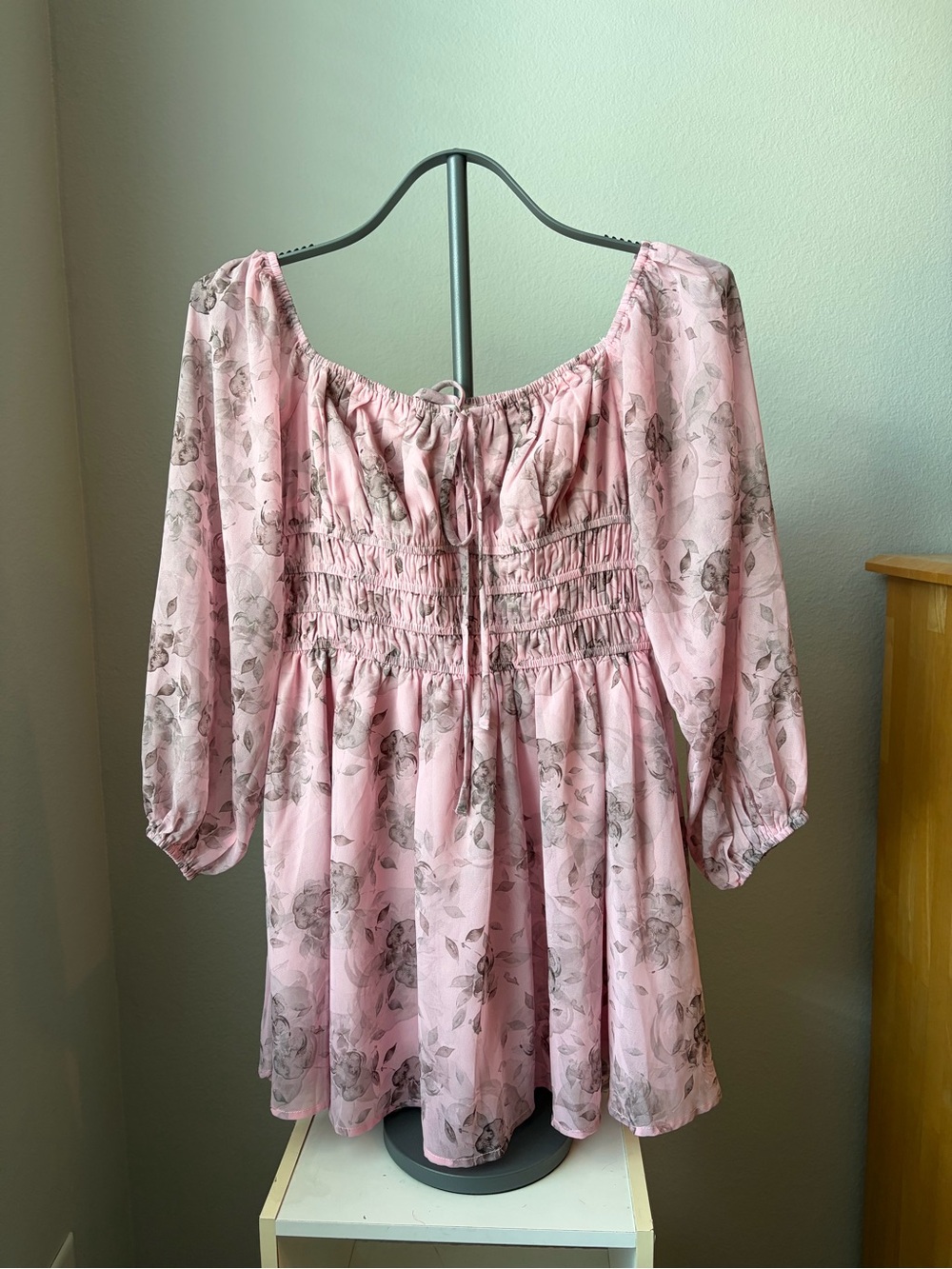 Privy Pink Floral Smocked Dress